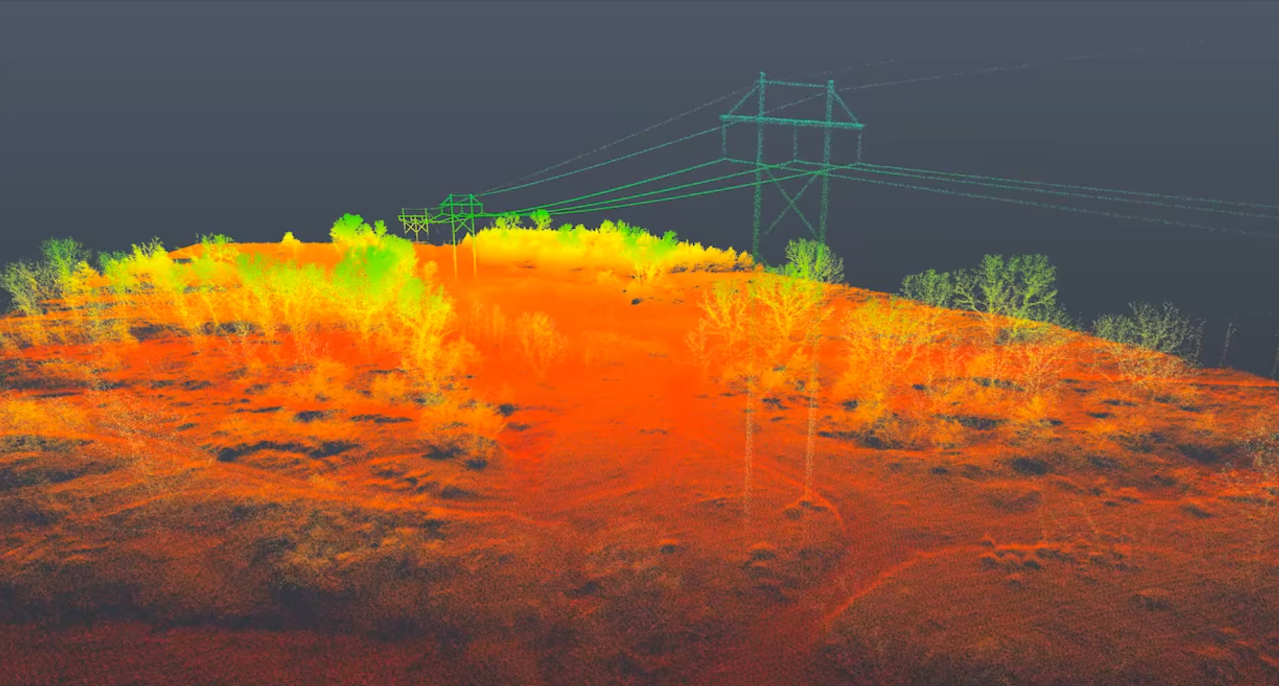 UAS LiDAR Transmission Line River Crossing